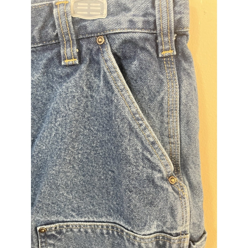 Vintage Carhartt Double Knee Carpenter Pants Mens 36x32 Painted Faded Denim - Picture 6 of 16